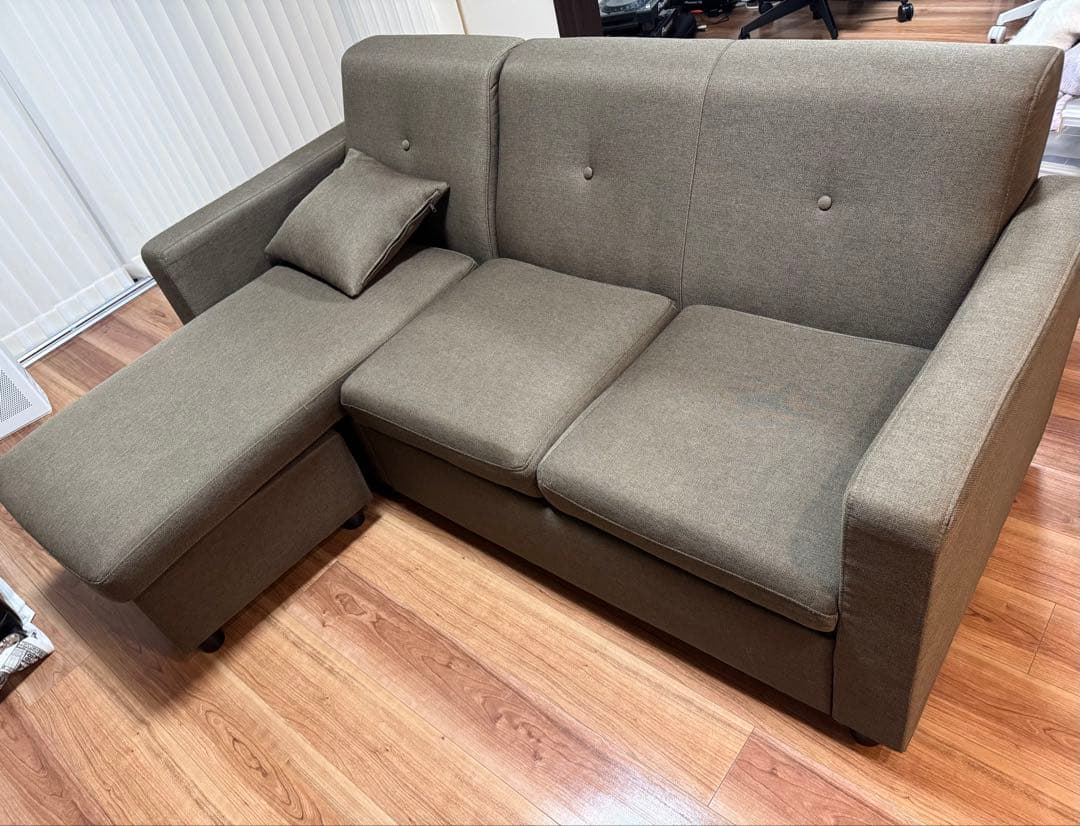 ともさん専用　ニトリ　ブラウン L字型ソファ 付属クッション付き