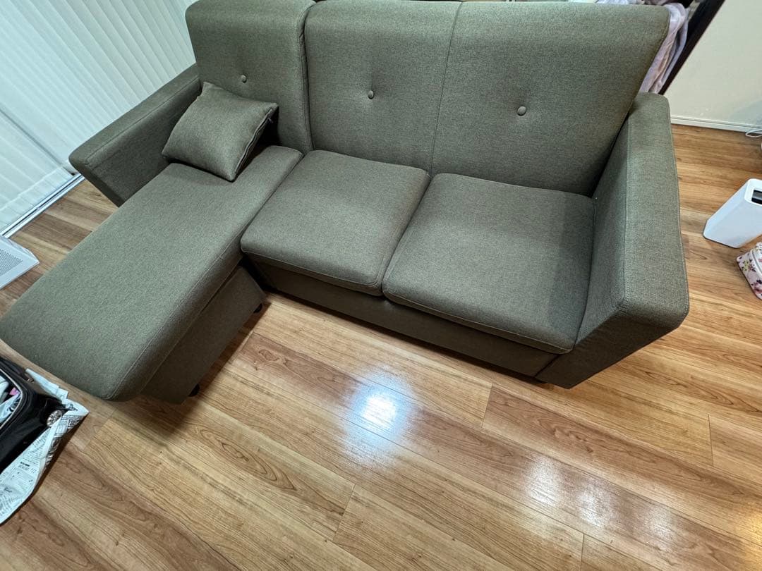 ともさん専用　ニトリ　ブラウン L字型ソファ 付属クッション付き