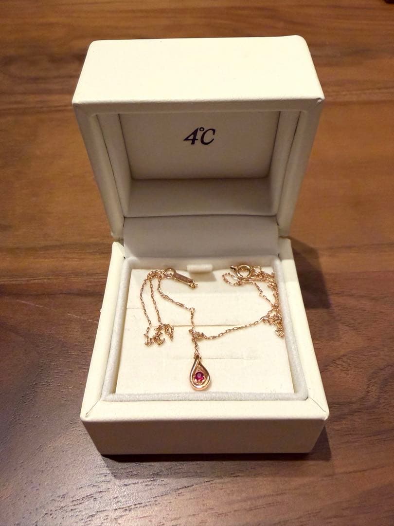 【7月誕生石】K10ピンクゴールド ネックレス