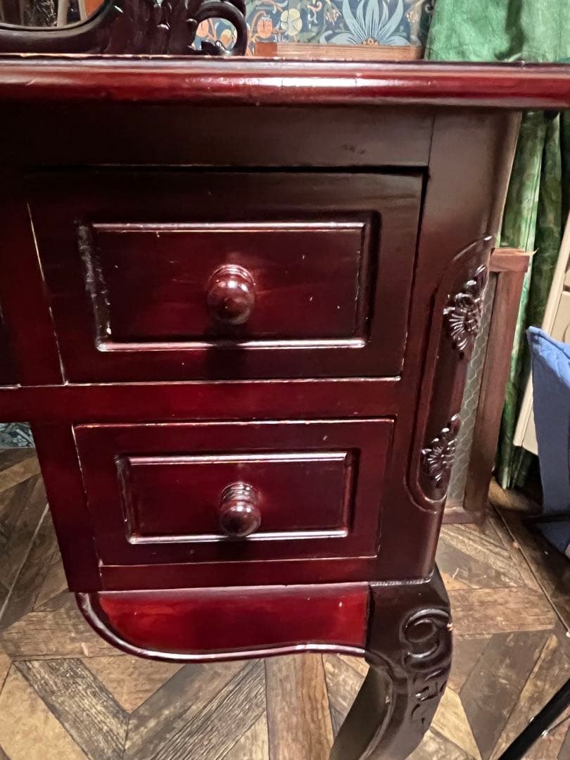 waku＊ドレッサー 鏡 ミラー 化粧台 鏡台 アンティークビンテージ