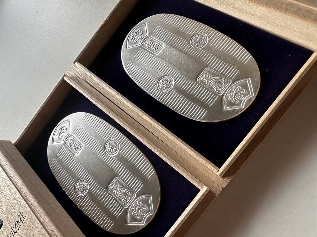 希少　純銀製　大判　小判　造幣局マーク刻印入　2セット　200g以上　天保五両判