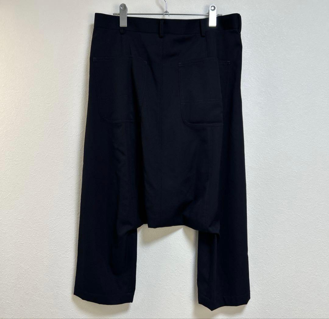コムデギャルソン　サルエルパンツ　黒　紺　L ウール100%