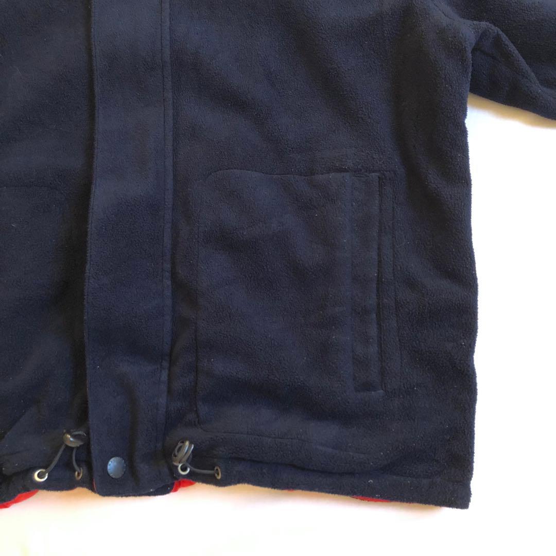 NAUTICA 00s ナイロン フリース リバーシブル ジャケット