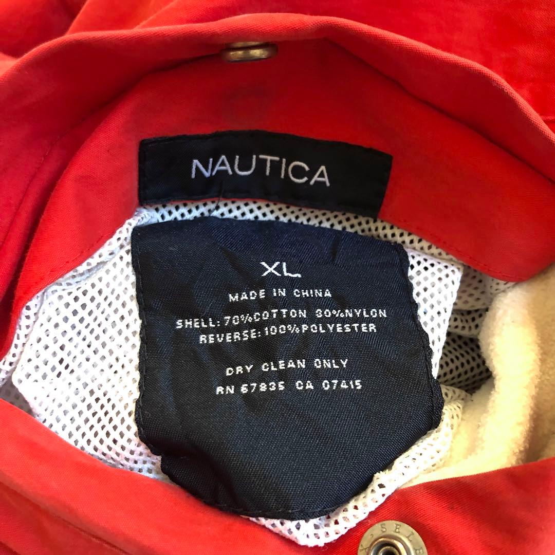 NAUTICA 00s ナイロン フリース リバーシブル ジャケット