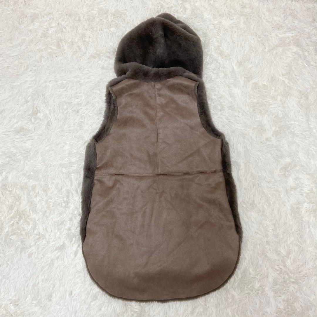 【未使用】RADIATE ヤマダヤ フーデッドファーベスト モカ