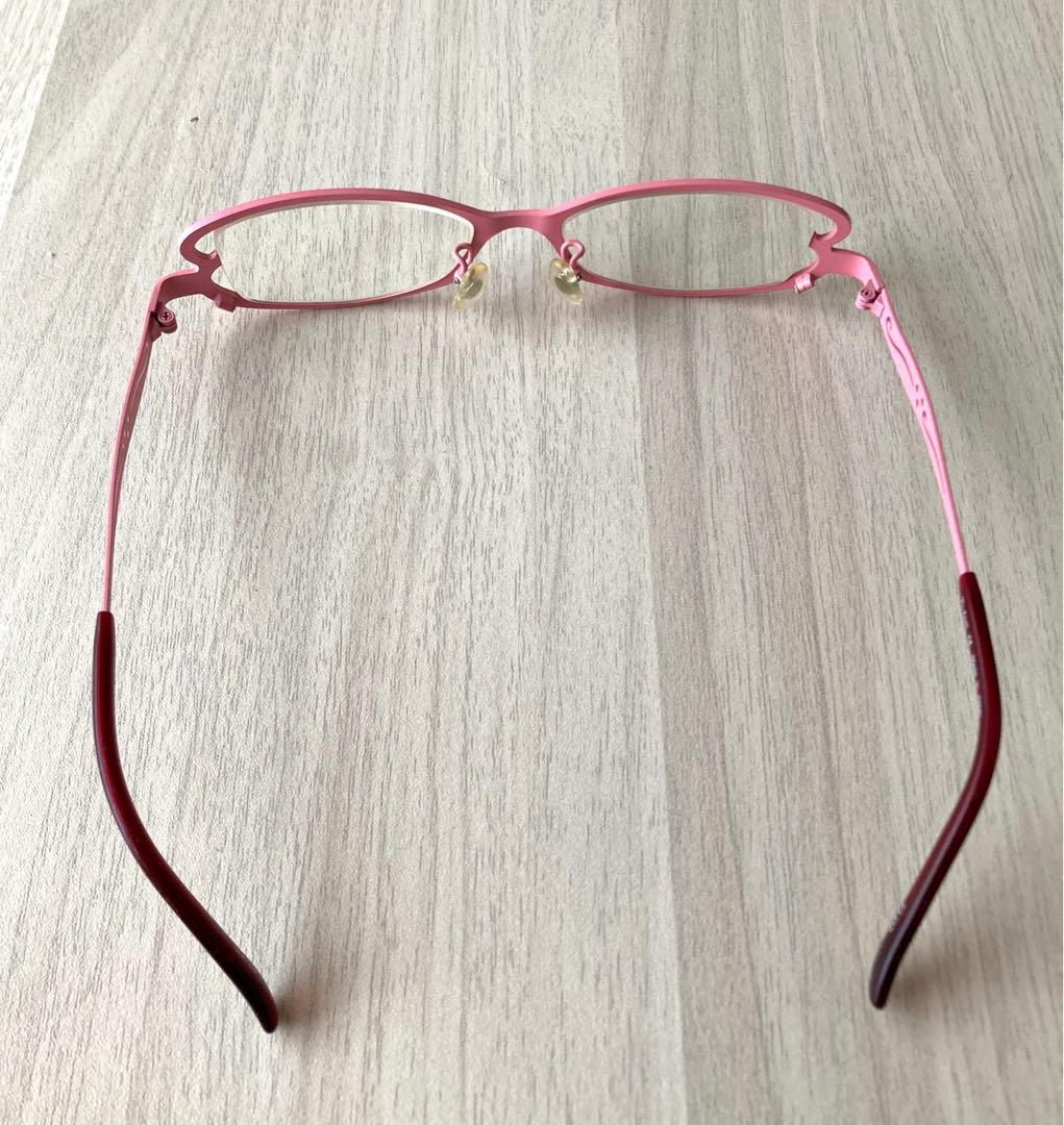 美品　ティフィール　メガネ　フロール　Ti-feel FLOR チタン　個性的