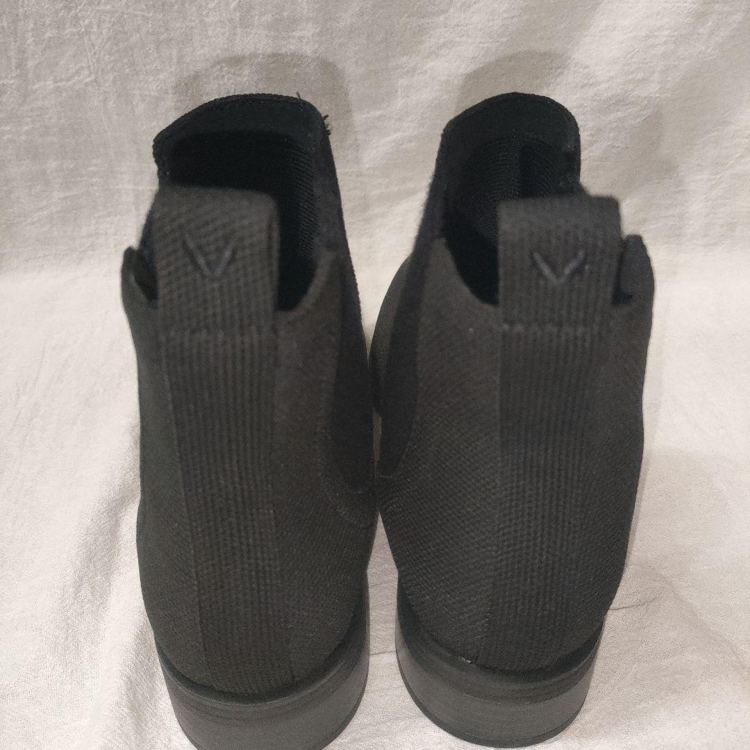 【VIVAIA】 サイドゴアブーツ スクエアトゥ　ニット ブラック 38サイズ