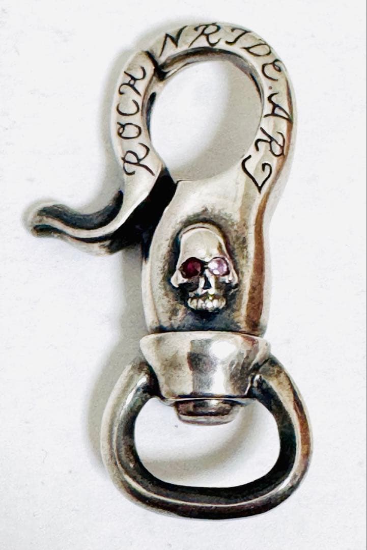 18万購入　天然ルビー　シルバー925 スカル　ロックンライド　クリップ