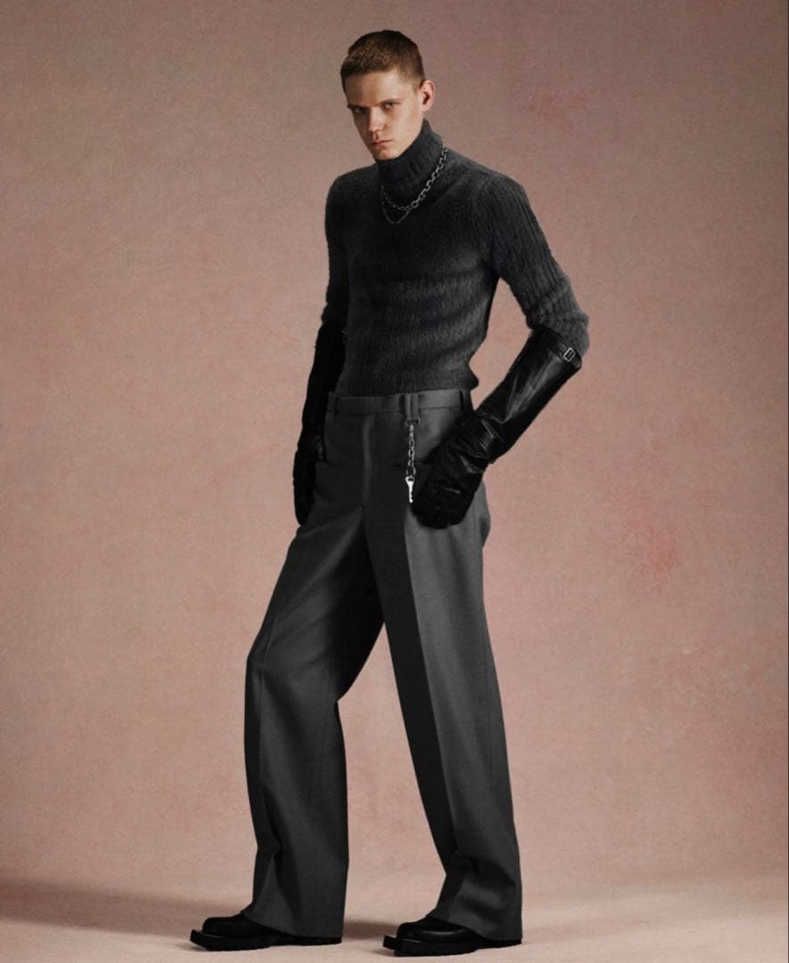 サリバン　スラックス　WOOL BARATHEA WIDE TROUSERS