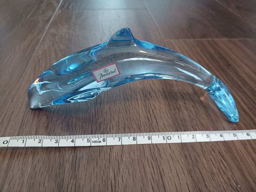 バカラ イルカ ガラスオブジェ 約15.5cm
