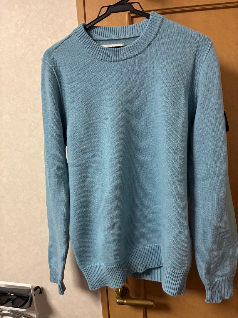 STONE  クルーネックニット M ライトブルー