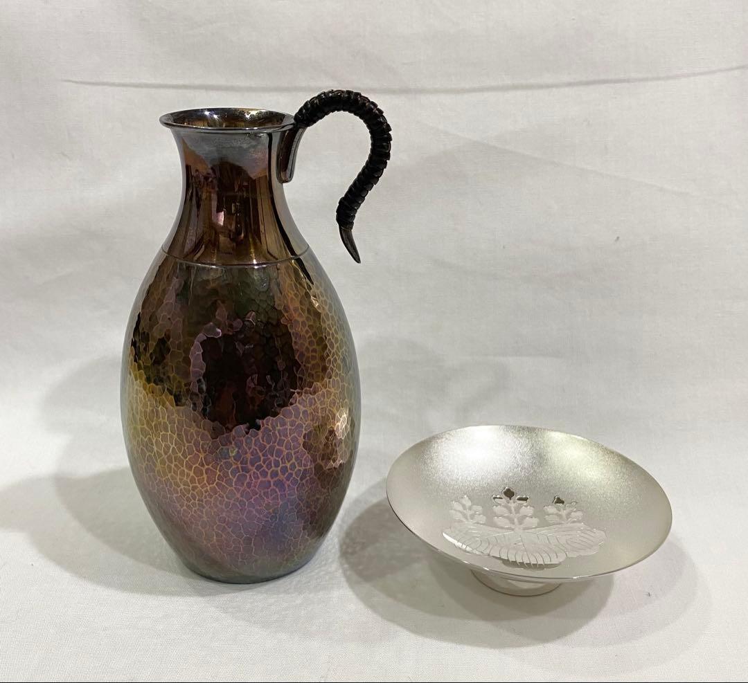 あ*3様 銀製チロリ(刻印　銀製)と銀杯(刻印　silver)