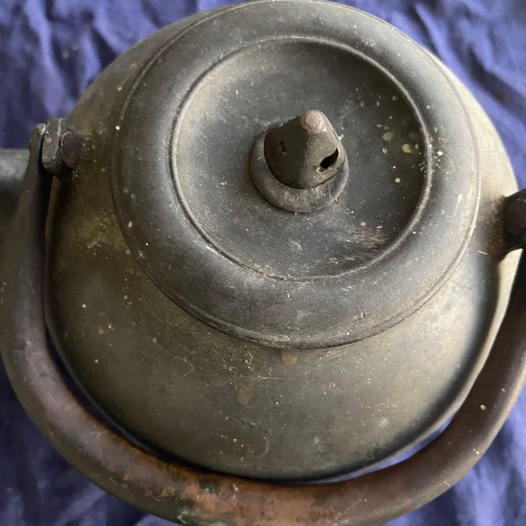 時代物 蔵出し 鉄瓶 鉄製 アンティーク 静かな佇まい 観賞用