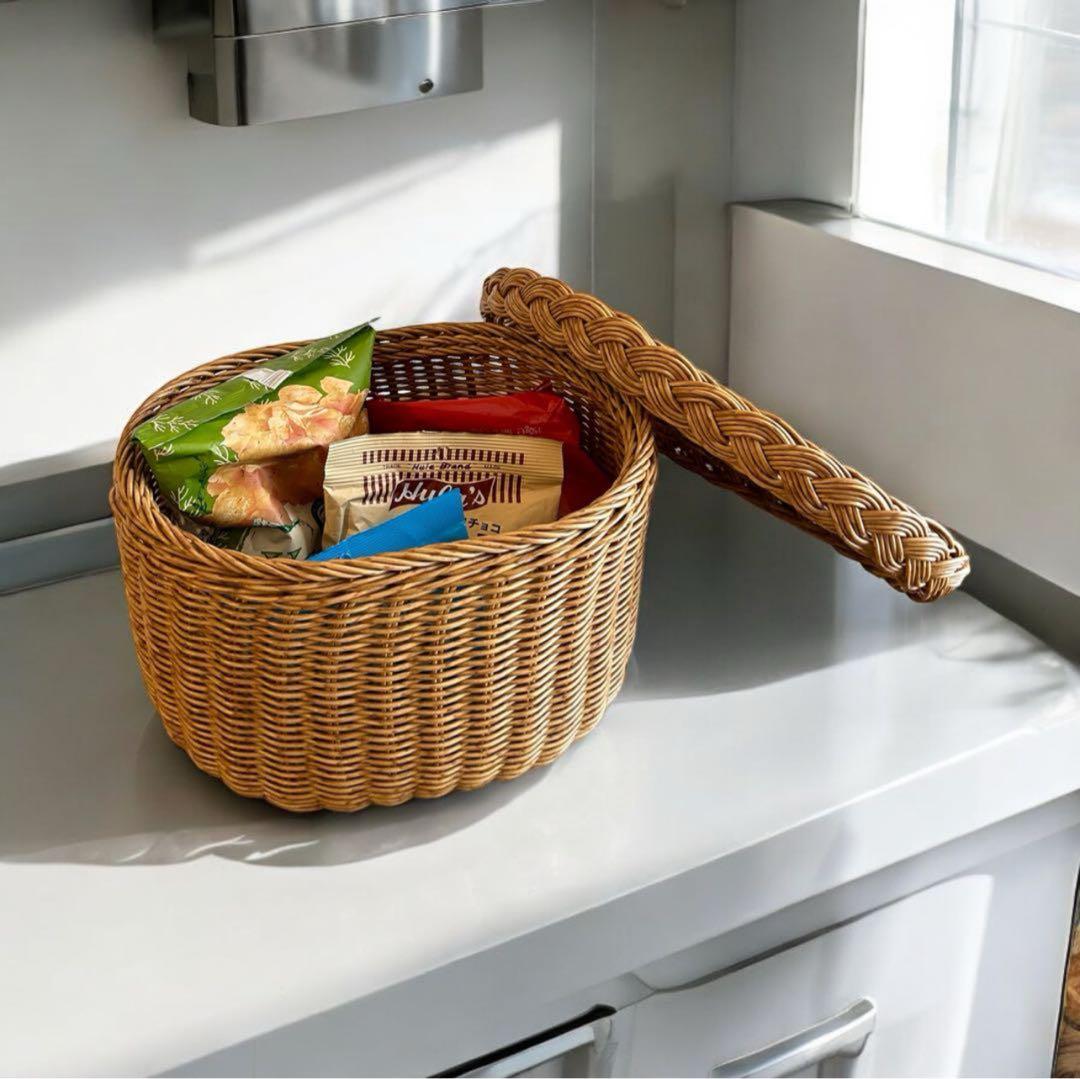 ハンギングバスケット　洗えるかご　リモコン入れやドライフラワー飾りなどに