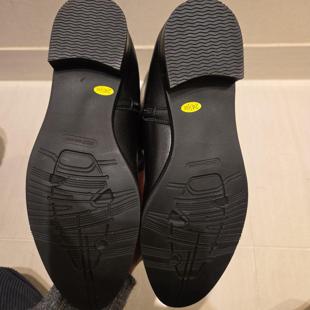 ほぼ未使用　アシックス ジーロ ロングブーツ ジョッキー サイドジップ 24.5