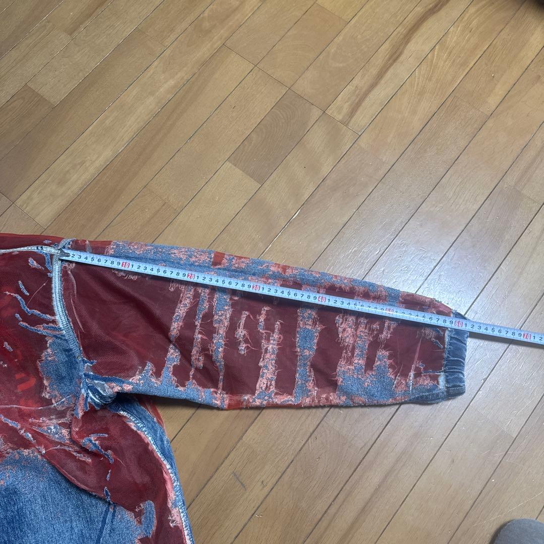 DIESELダメージ加工デニムジャケット メンズMサイズ