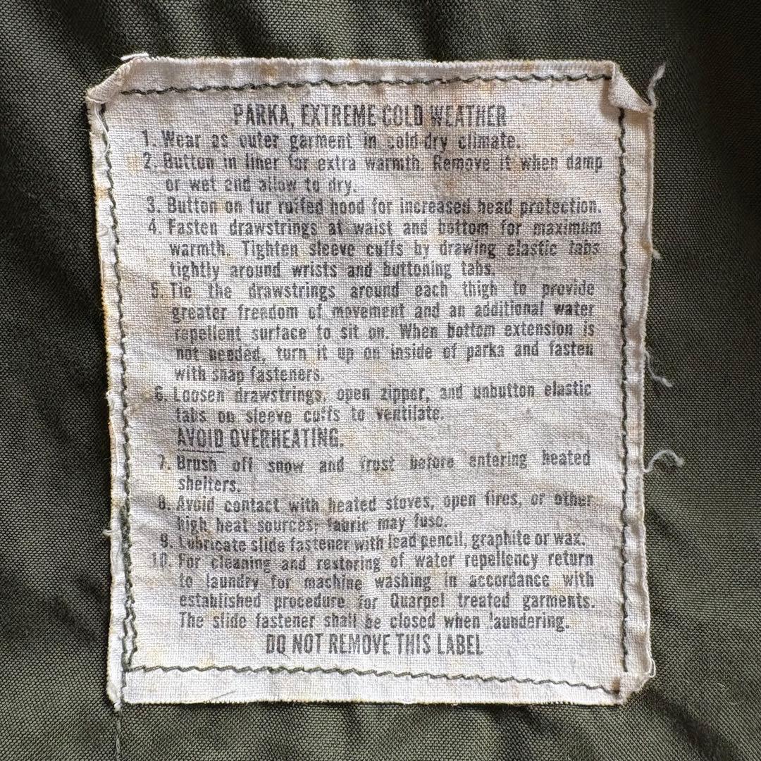 美品70s 実物　米軍　USARMY m65 フィッシュテールコート　フルセット