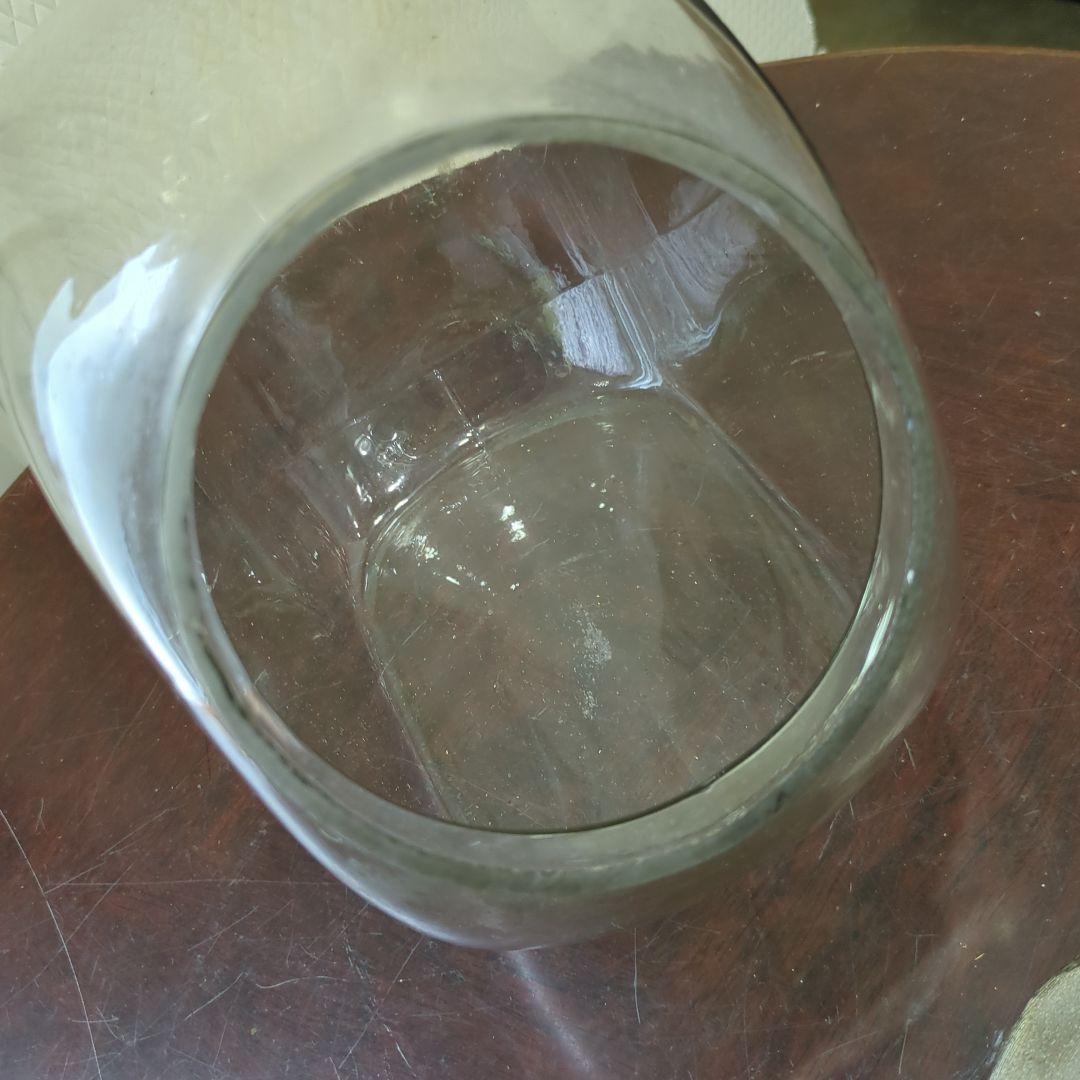 タマちゃん　骨董 猫瓶 ガラス製 丸型 容器 蓋付き 駄菓子屋