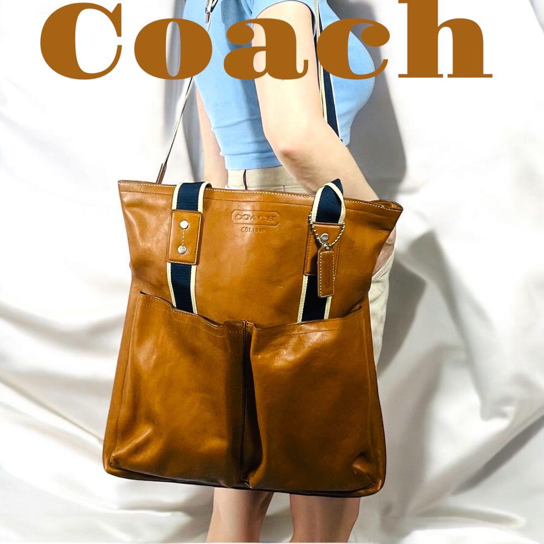 Coach コーチ　ヘリテージレザー２WAYトートバッグ70558 ユニセックス