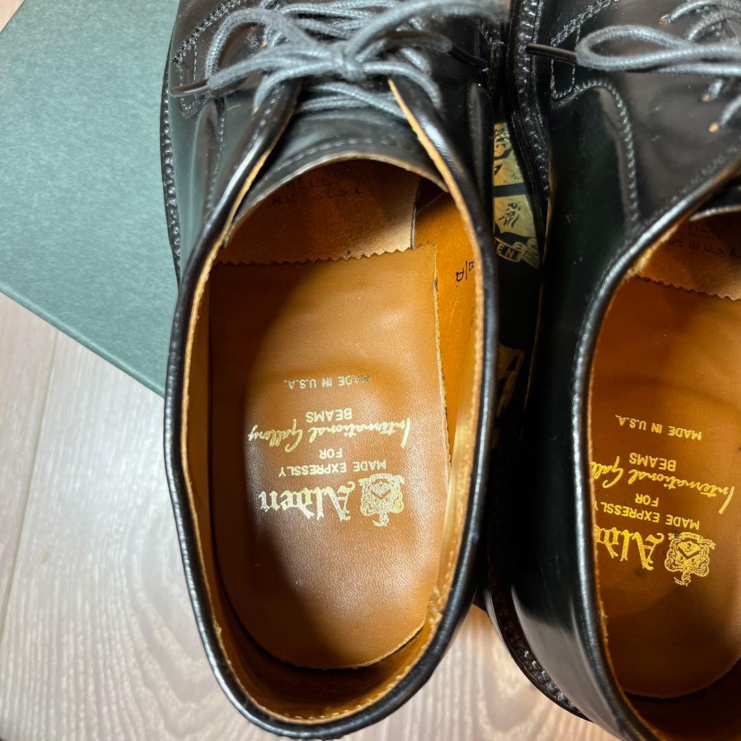 【Alden×BEAMS バリーラスト コードバン プレーントゥ9901】美品