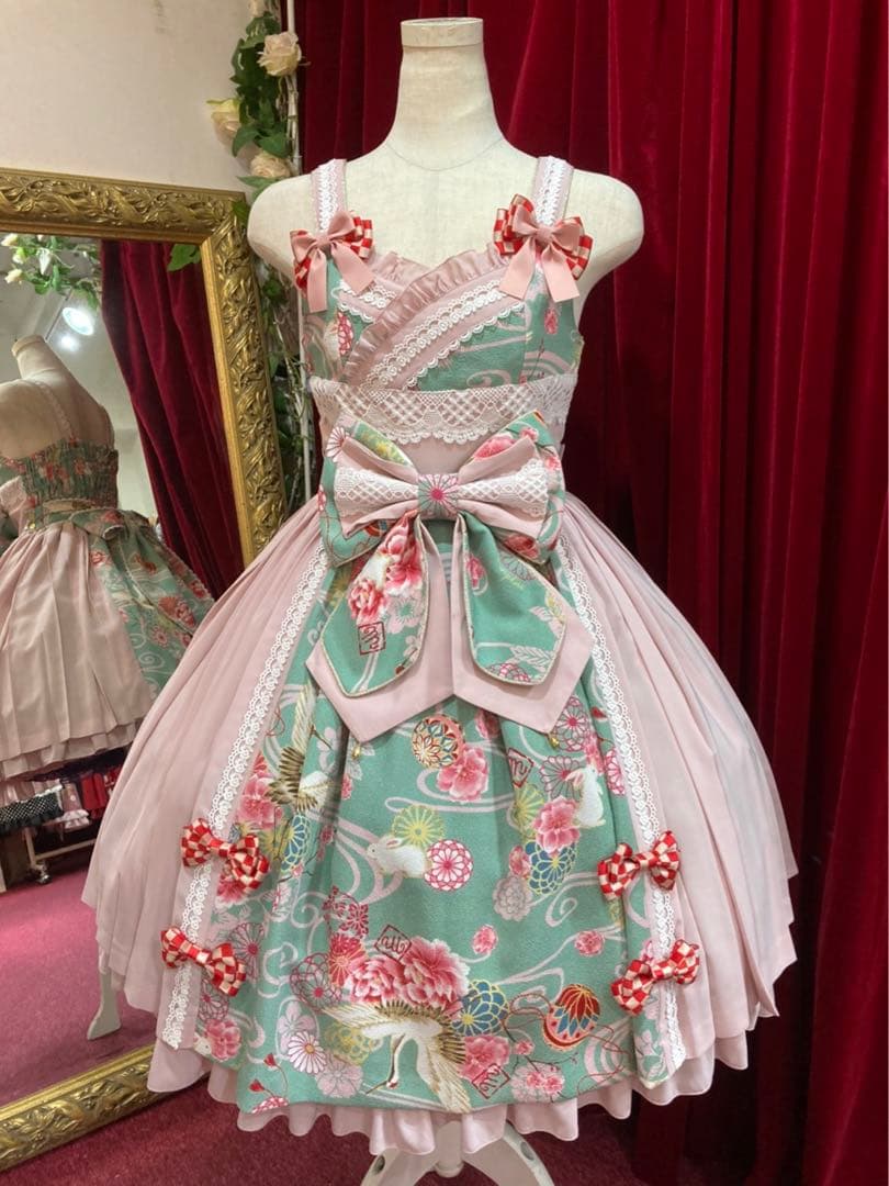 ゆ*す様 花鳥風月〜乙女のはなごろも〜プリーツジャンパースカート