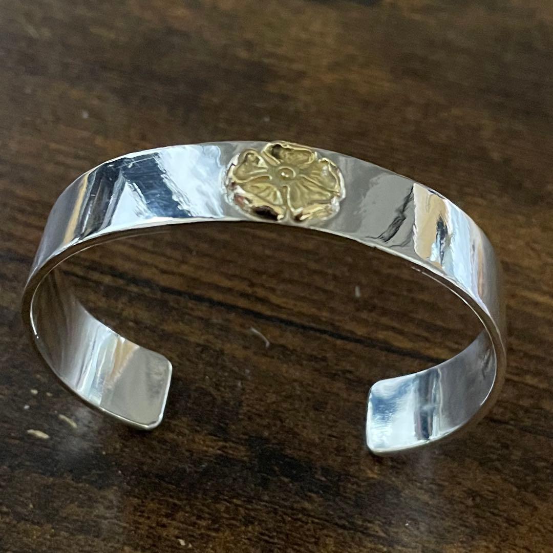 チョコ極美品　レディース　タディアンドキング　ローズ　k18 バングル