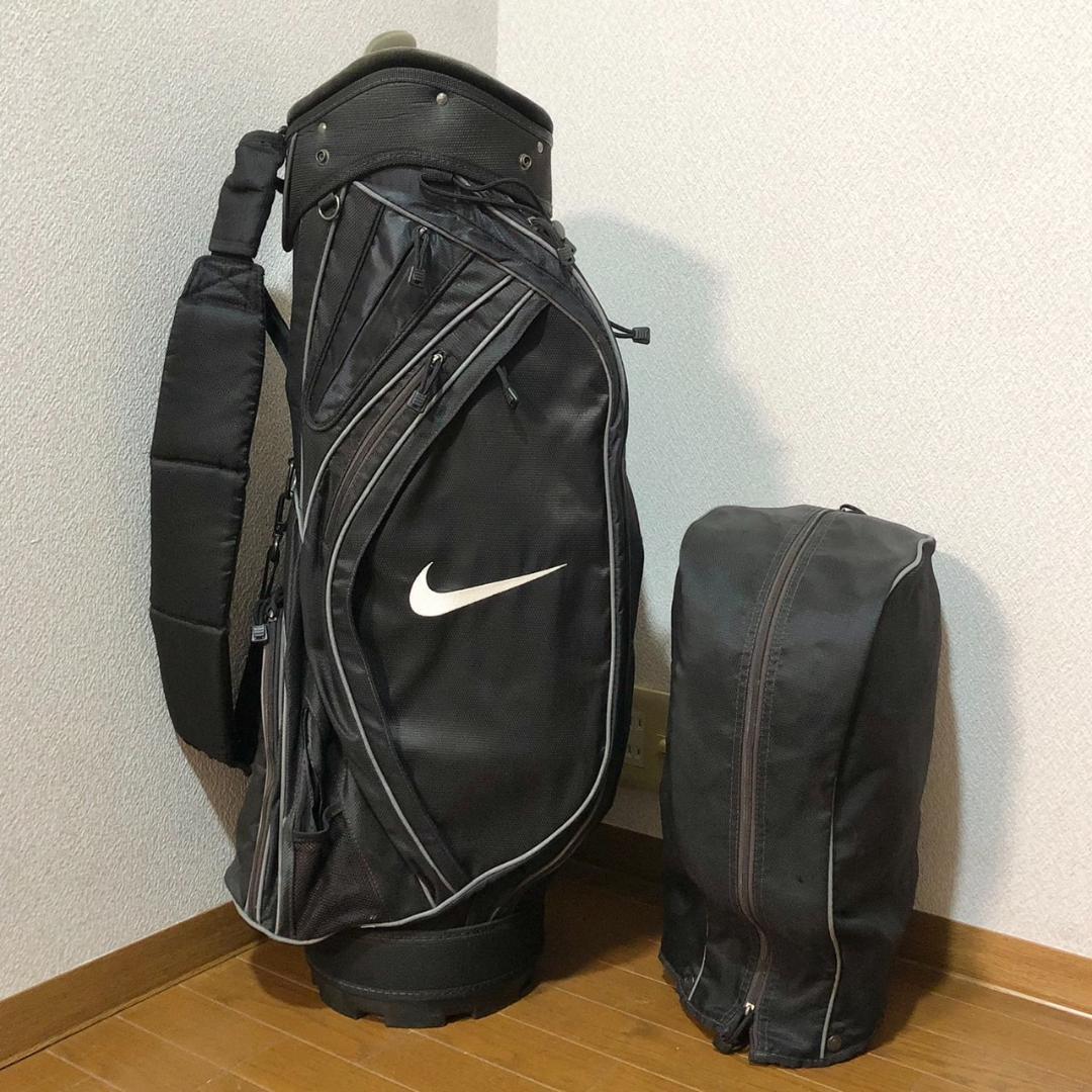 【希少】 NIKE ナイキ ゴルフ キャディバッグ カート型 6分割 ブラック