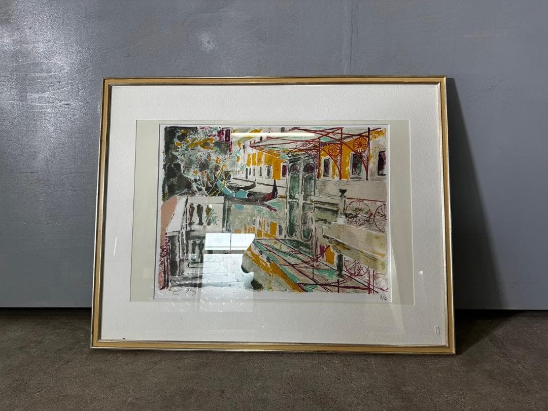 ヴェネツィア運河 エドゥアール・ジョルジュ リトグラフ 風景画 絵画 絵