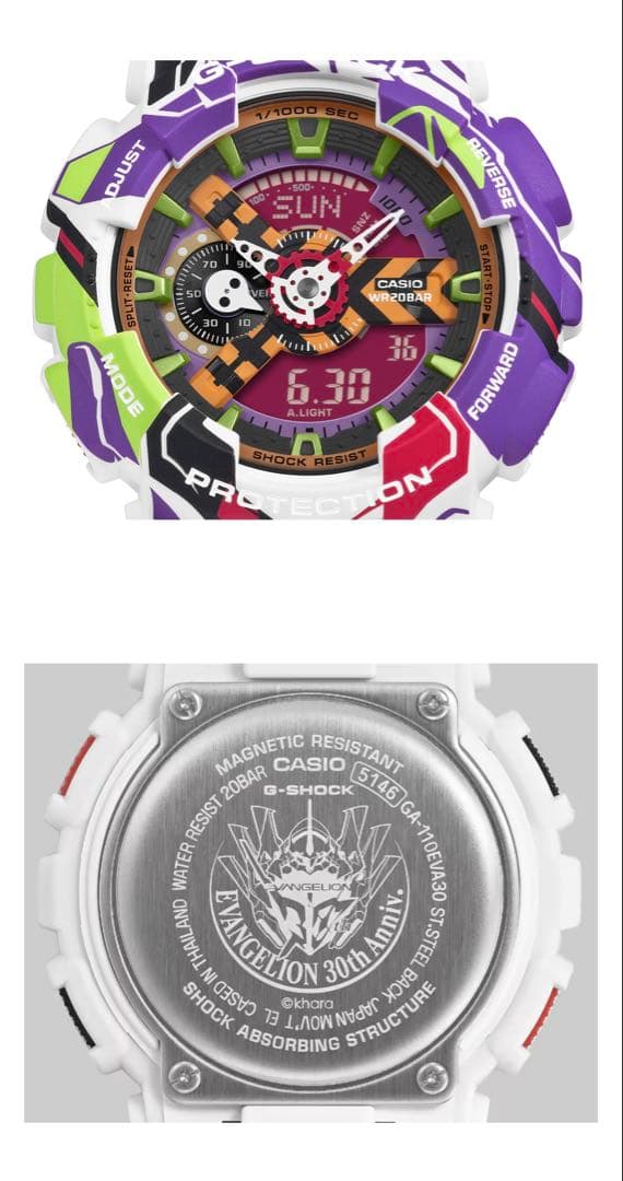 GA-110EVA30-7AJR エヴァンゲリオンコラボ腕時計　3年保証付き