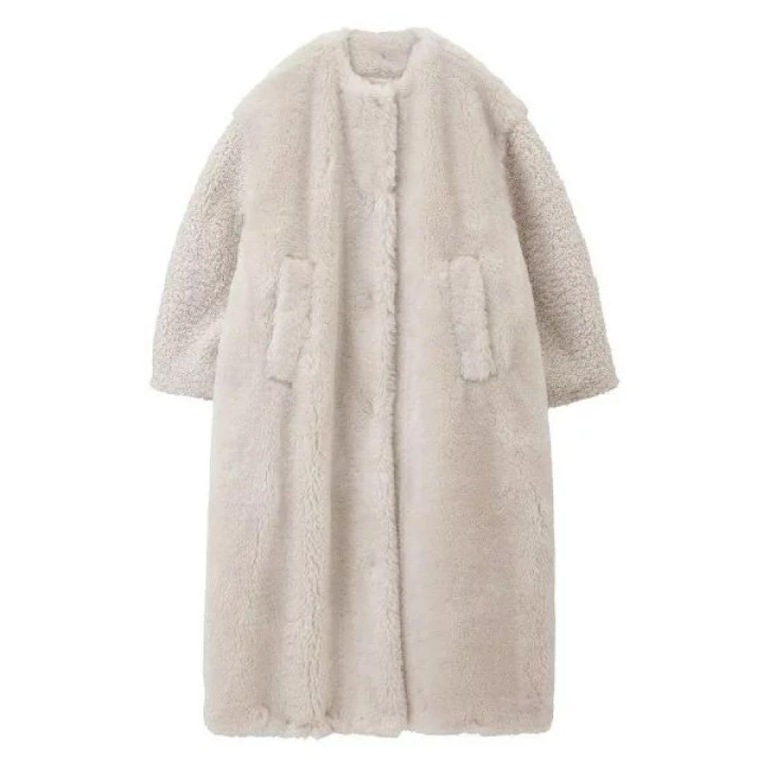 ジャケット・アウター CLANE MIX FUR COCOON COAT