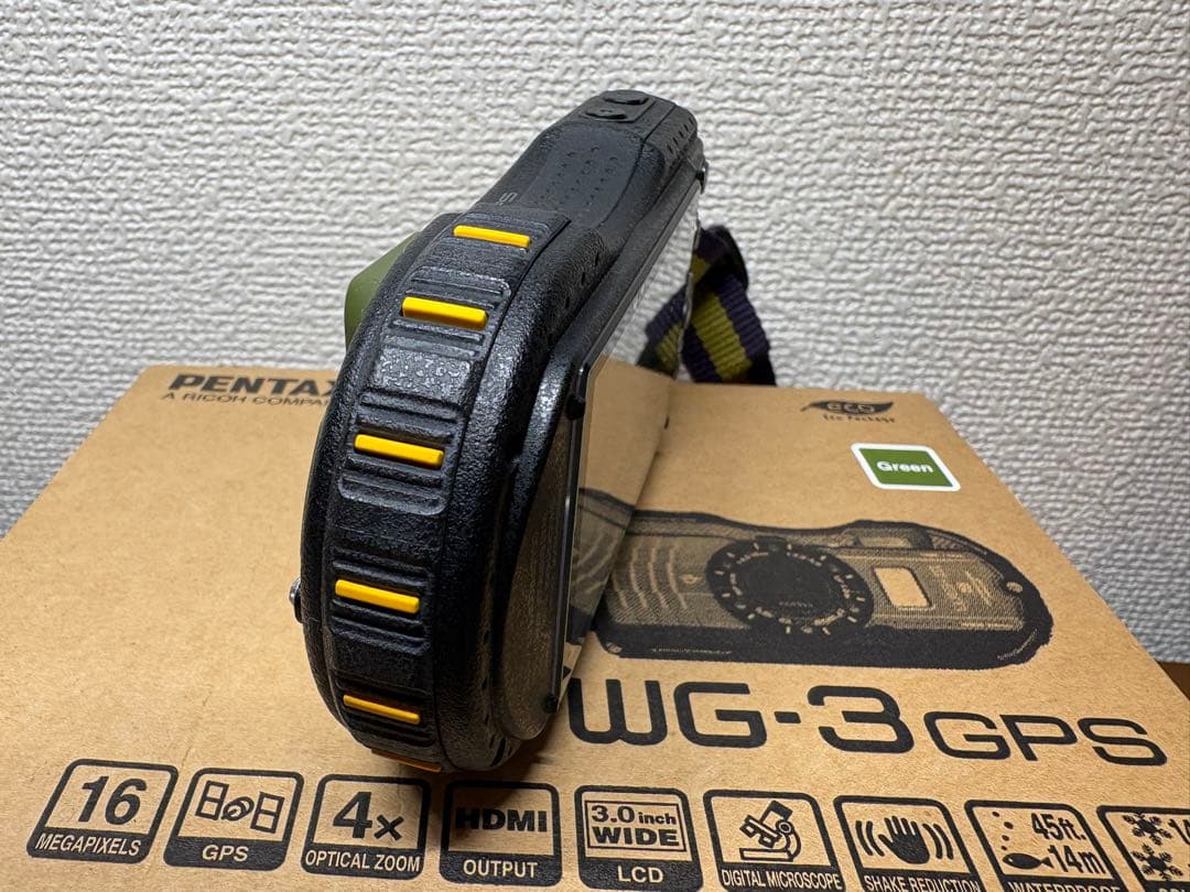 美品　ペンタックス　防水デジカメ　PENTAX WG-3 GPS グリーン