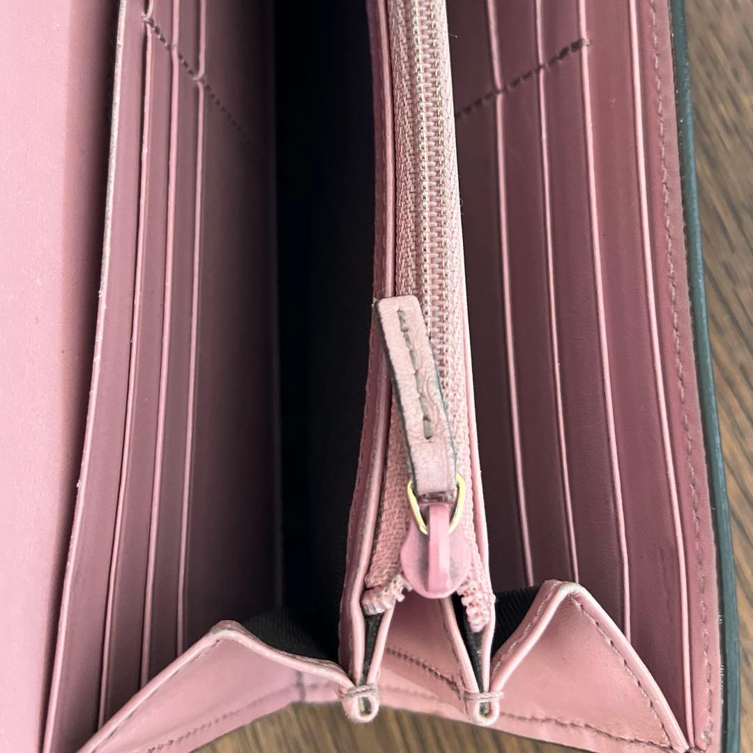 GUCCI 長財布　インターロッキング　GGライン ピンク　レディース