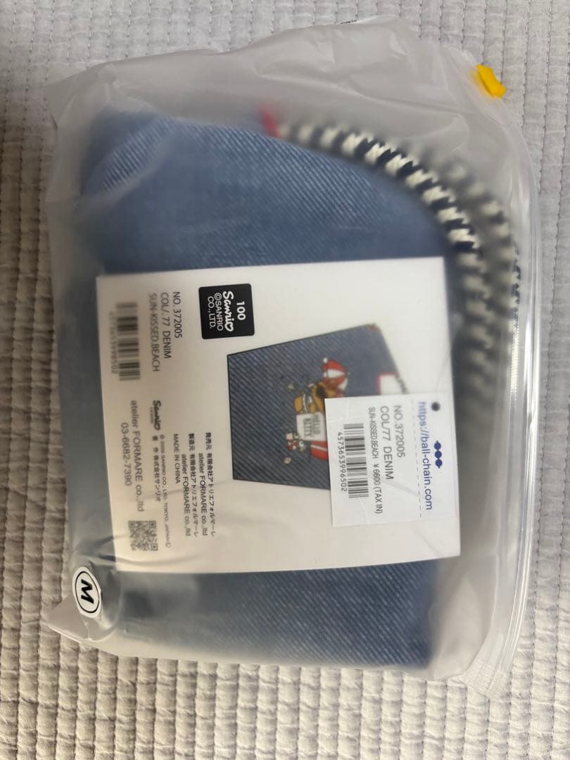 ボール＆チェーン M 日焼けキティ　BEACH デニム