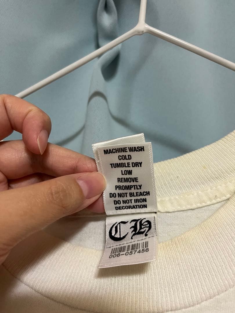 クロムハーツ 白 ポケットTシャツ 半袖 レディース　ポケット付き