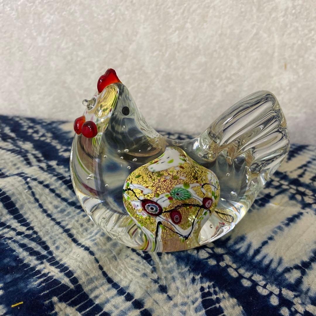 黒木国昭　硝子　鶏　欠け有り