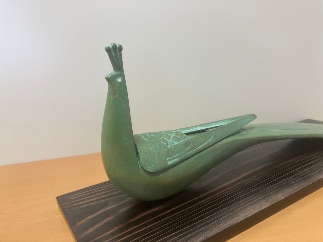 【三枝惣太郎】瑞鳥 孔雀 高岡銅器 アンティーク レア 希少 新品未使用