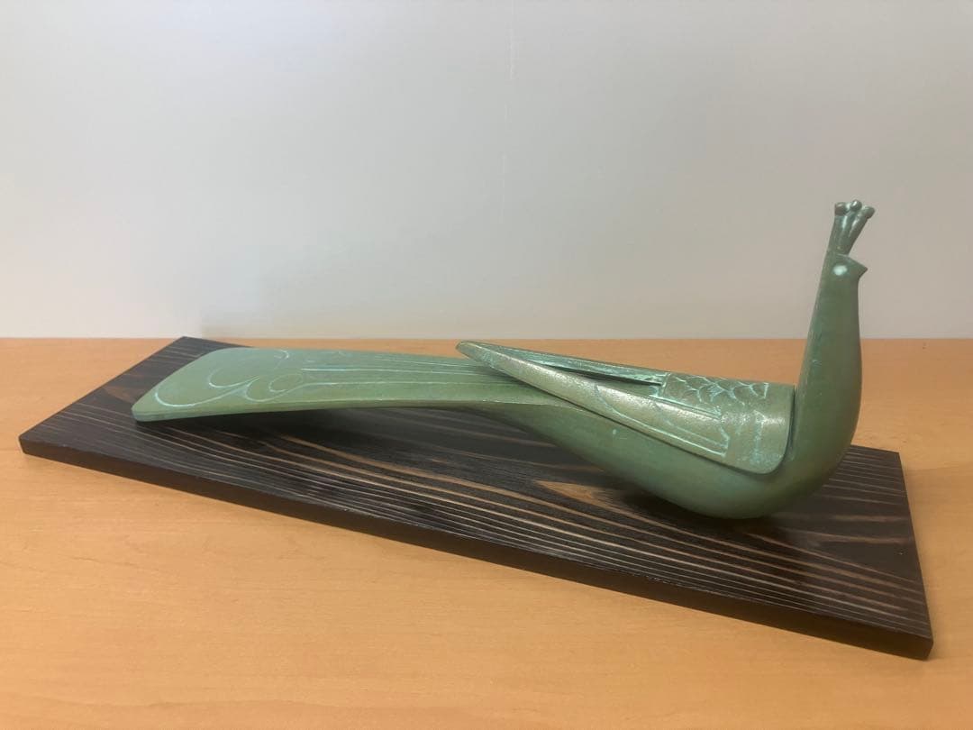 【三枝惣太郎】瑞鳥 孔雀 高岡銅器 アンティーク レア 希少 新品未使用