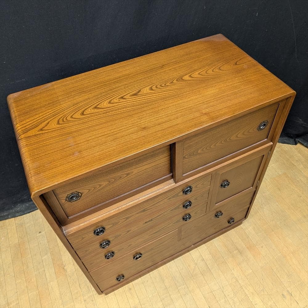 民芸家具　整理箪笥　時代箪笥　タンス　たんす　箪笥　引き出し　収納家具　引き戸