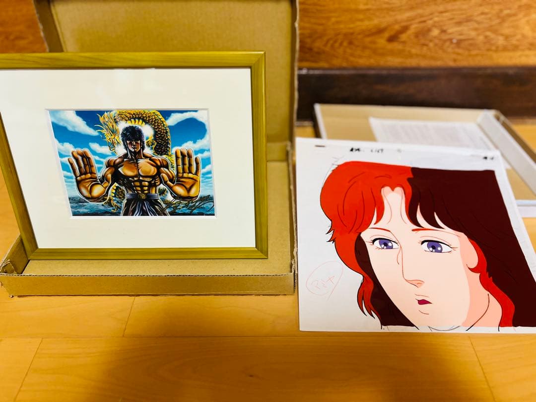 蒼天の拳　原　哲夫先生直筆サイン入り原画　額装付き　マミヤ　セル画　ラフ画　新品