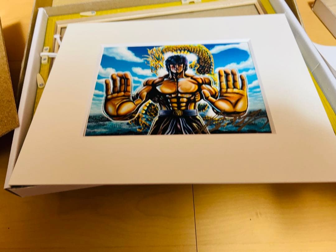 蒼天の拳　原　哲夫先生直筆サイン入り原画　額装付き　マミヤ　セル画　ラフ画　新品