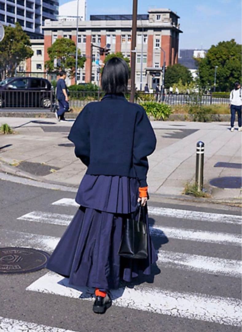 .*■様 ENFOLD タックカーディガン　ニットジャケット　38 ネイビー　2