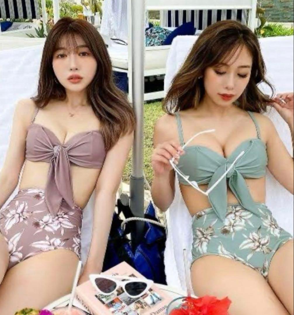 新品 タグ付き Darich ダーリッチ ピンク フラワー ビキニ 水着