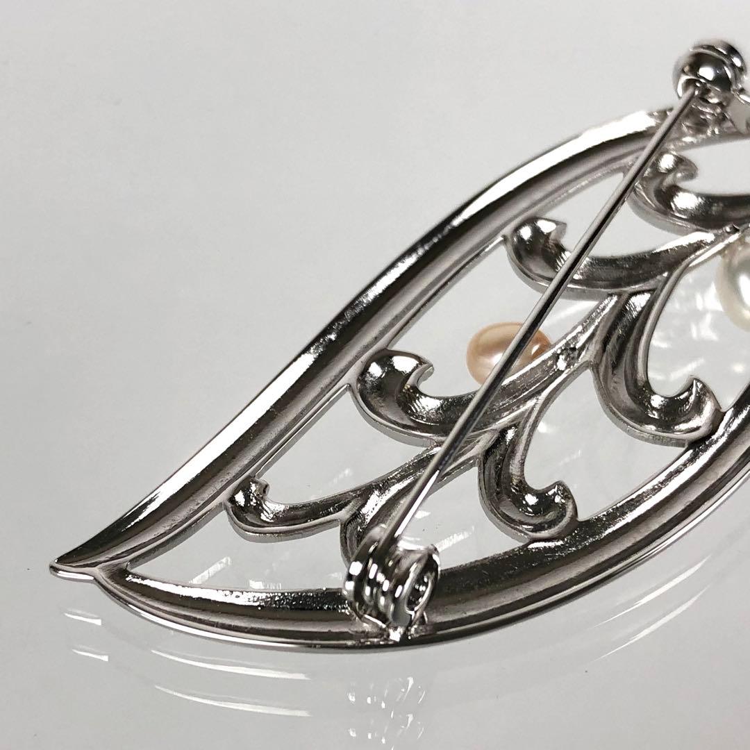 TASAKI タサキ 真珠 パール リーフ 葉っぱ ブローチ