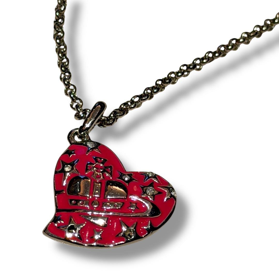 レア　ヴィヴィアン ウエストウッド　ネックレス　ハート　ストーン　ピンク　星