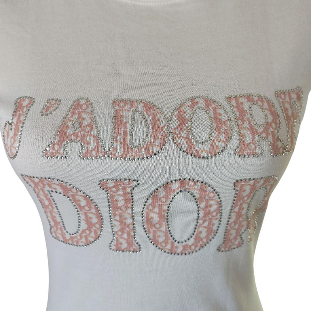 【美品クリスチャンディオール　J'ADORE DIOR Tシャツトロッターピンク