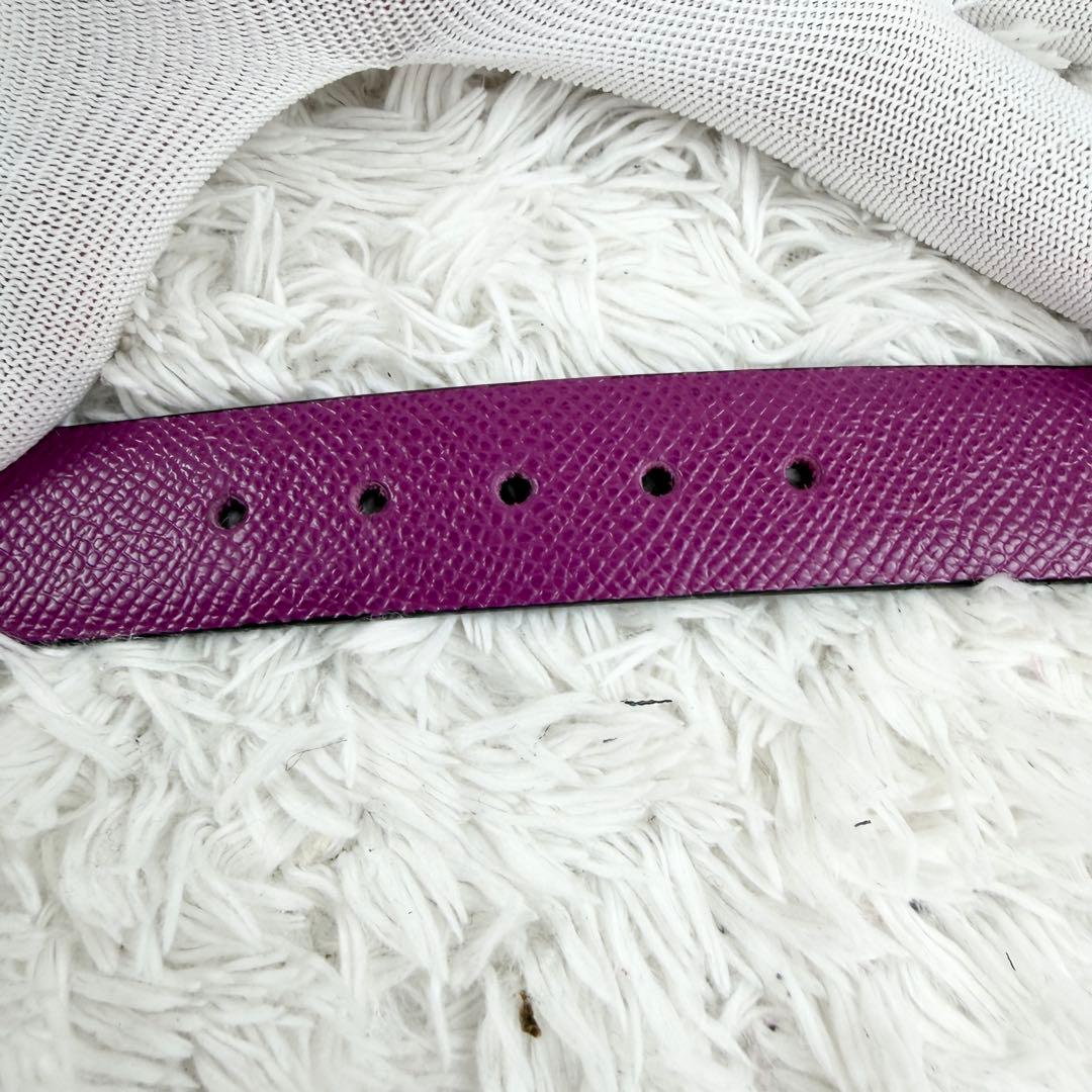 ✨極美品✨ フェラガモ リバーシブルベルト ダブルガンチーニ 黒 紫