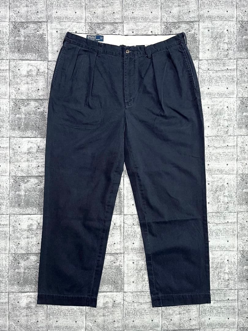 90-00s POLO ラルフローレン ポロチノ ANDREW ツータック 36