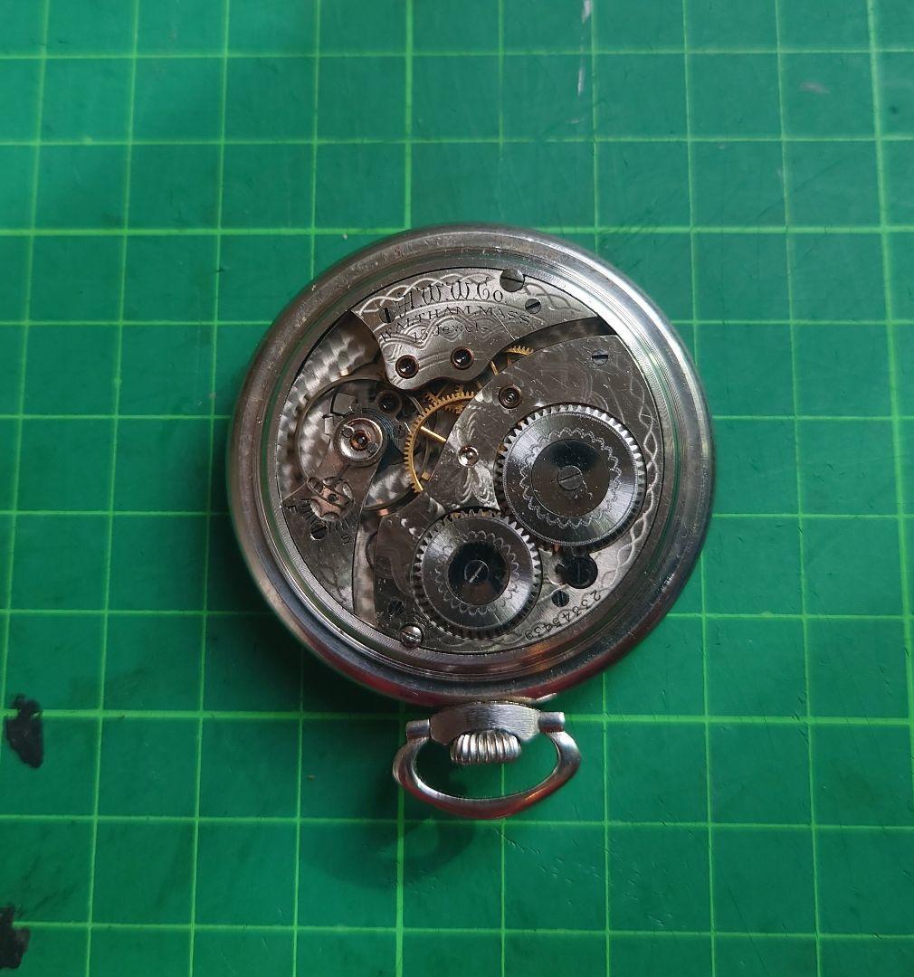 むぅ　Waltham 15J アールデコ文字盤　稼働品