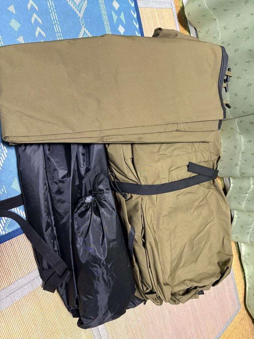 ZUKK Pique TC テント オリーブグリーン エクステンションタープ付き