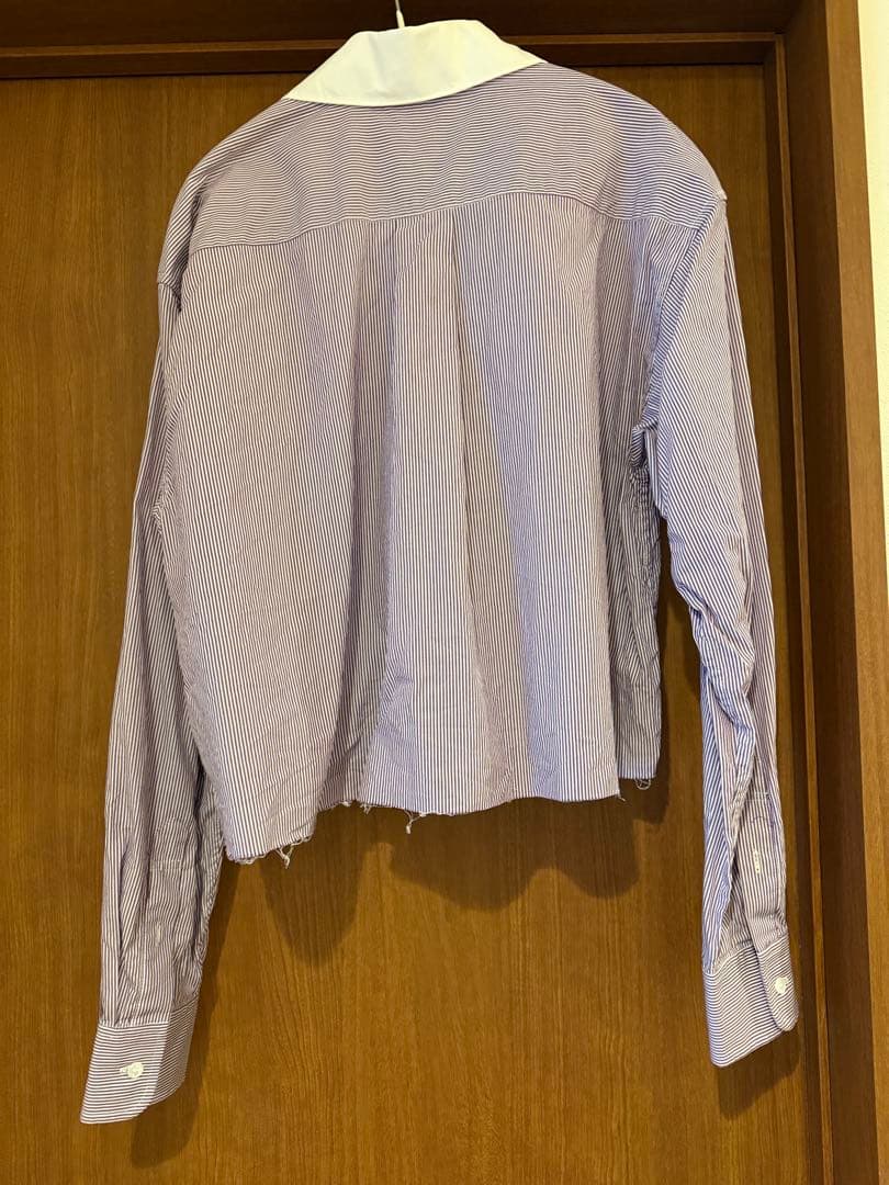 miu miu 紫 クロップドシャツ 36